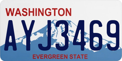 WA license plate AYJ3469