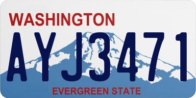 WA license plate AYJ3471