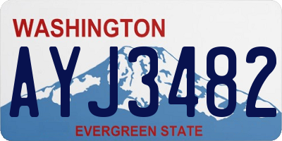 WA license plate AYJ3482