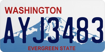 WA license plate AYJ3483