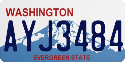 WA license plate AYJ3484