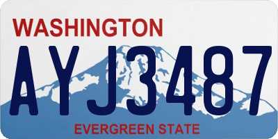 WA license plate AYJ3487