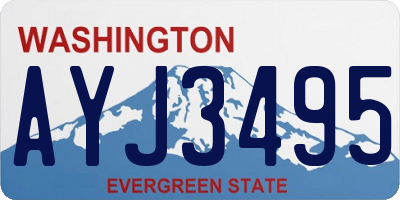 WA license plate AYJ3495