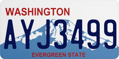 WA license plate AYJ3499