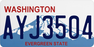 WA license plate AYJ3504