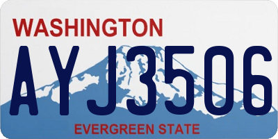 WA license plate AYJ3506
