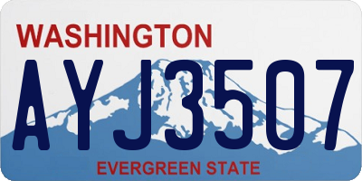 WA license plate AYJ3507
