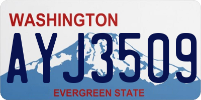 WA license plate AYJ3509