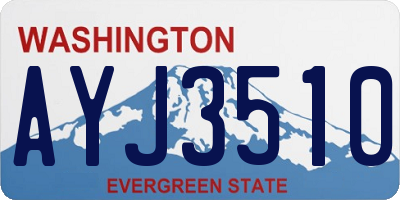 WA license plate AYJ3510