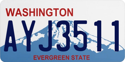 WA license plate AYJ3511