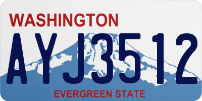 WA license plate AYJ3512