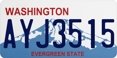 WA license plate AYJ3515