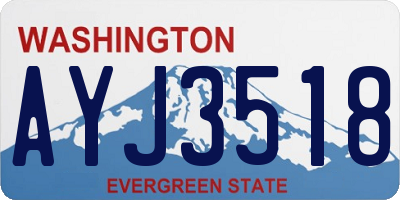 WA license plate AYJ3518