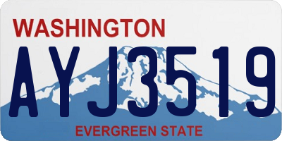 WA license plate AYJ3519