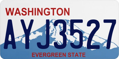 WA license plate AYJ3527