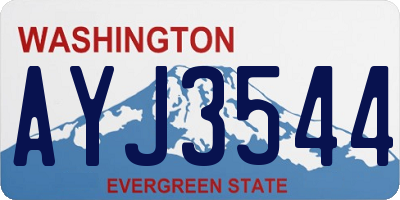 WA license plate AYJ3544