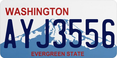 WA license plate AYJ3556
