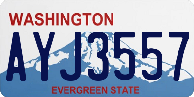 WA license plate AYJ3557