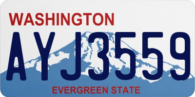 WA license plate AYJ3559
