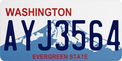 WA license plate AYJ3564