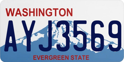 WA license plate AYJ3569