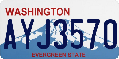 WA license plate AYJ3570