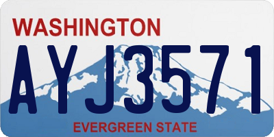 WA license plate AYJ3571
