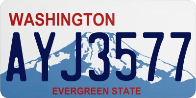 WA license plate AYJ3577