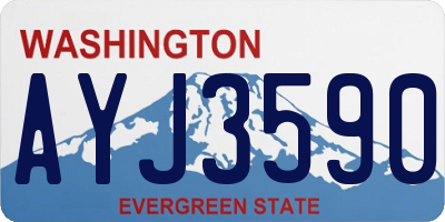 WA license plate AYJ3590