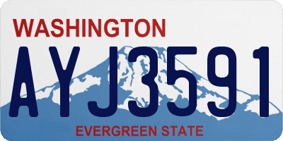 WA license plate AYJ3591