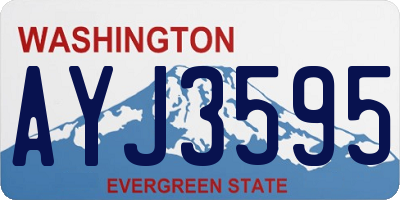 WA license plate AYJ3595