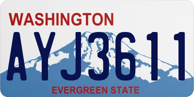 WA license plate AYJ3611