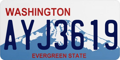 WA license plate AYJ3619