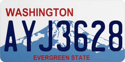 WA license plate AYJ3628
