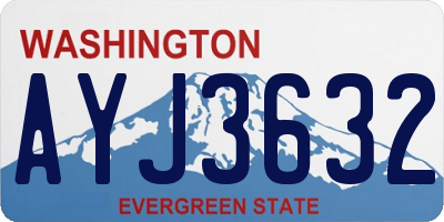 WA license plate AYJ3632
