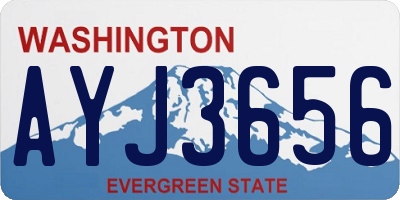 WA license plate AYJ3656