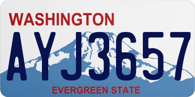 WA license plate AYJ3657