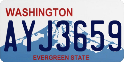 WA license plate AYJ3659