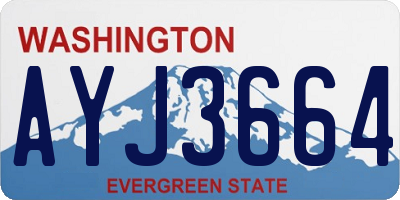 WA license plate AYJ3664