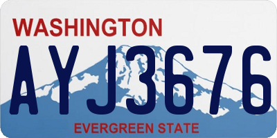 WA license plate AYJ3676