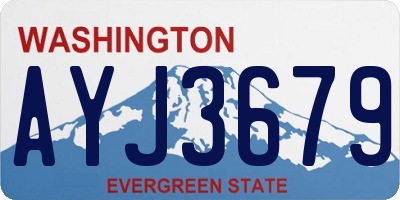WA license plate AYJ3679