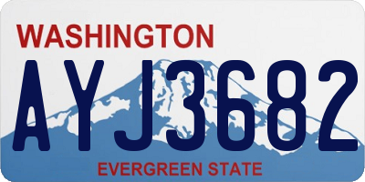 WA license plate AYJ3682