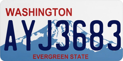 WA license plate AYJ3683