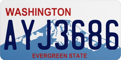 WA license plate AYJ3686
