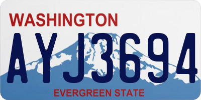 WA license plate AYJ3694