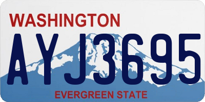 WA license plate AYJ3695