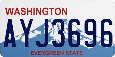 WA license plate AYJ3696
