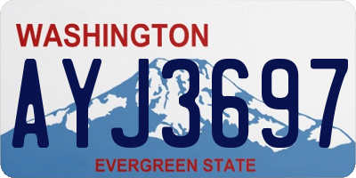 WA license plate AYJ3697