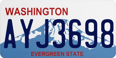 WA license plate AYJ3698