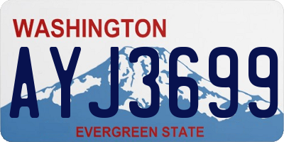 WA license plate AYJ3699